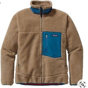 Patagonia retro-x jacket htf colorway ash tan red teal medium M Euc deep pile